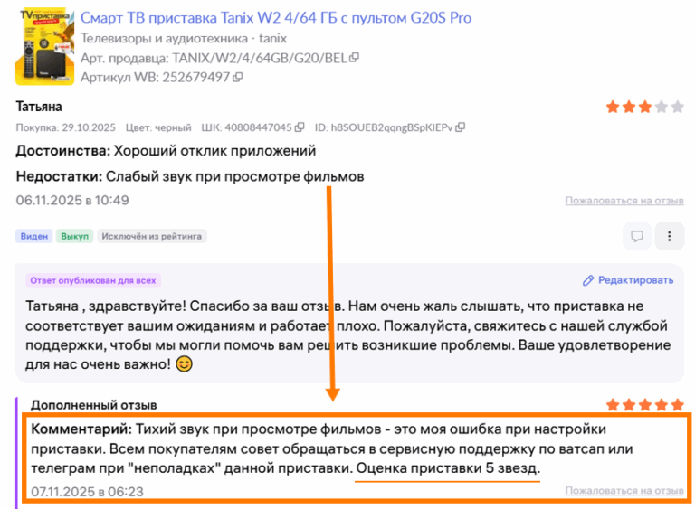 Отзыв озон по таниксу с выделением